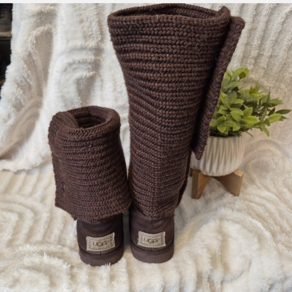 NWOT!  UGG Australia Cardy Boots Knit tall Fold Over. - Picture 3 of 13